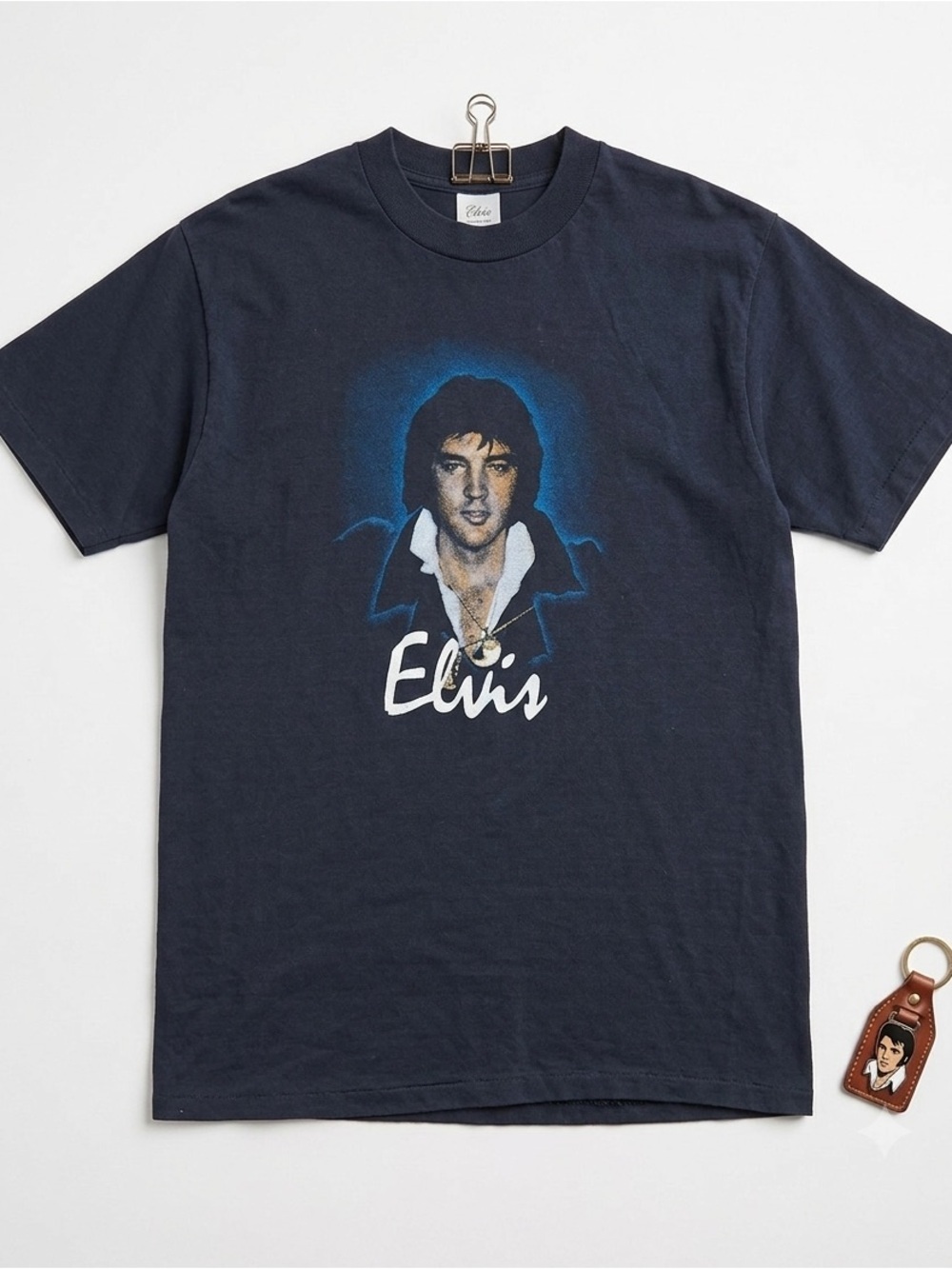 Vintage Elvis Presley Single Stitch Shirt XL Made in USA Gurney Tees paper thin
